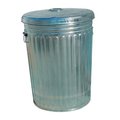 Magnolia Brush Manufacturers Inc Magnolia Brush 455-20GALLON-W/LID 20 Gallon Galvanized Trash Can With Lid 455-20GALLON-W/LID